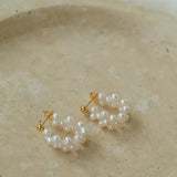 Braided Freshwater Pearl Earrings - floysun