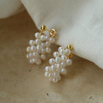 Braided Freshwater Pearl Earrings - floysun