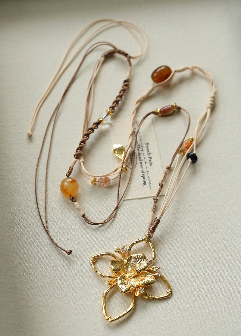 Branch Shadow Braided Necklace - floysun