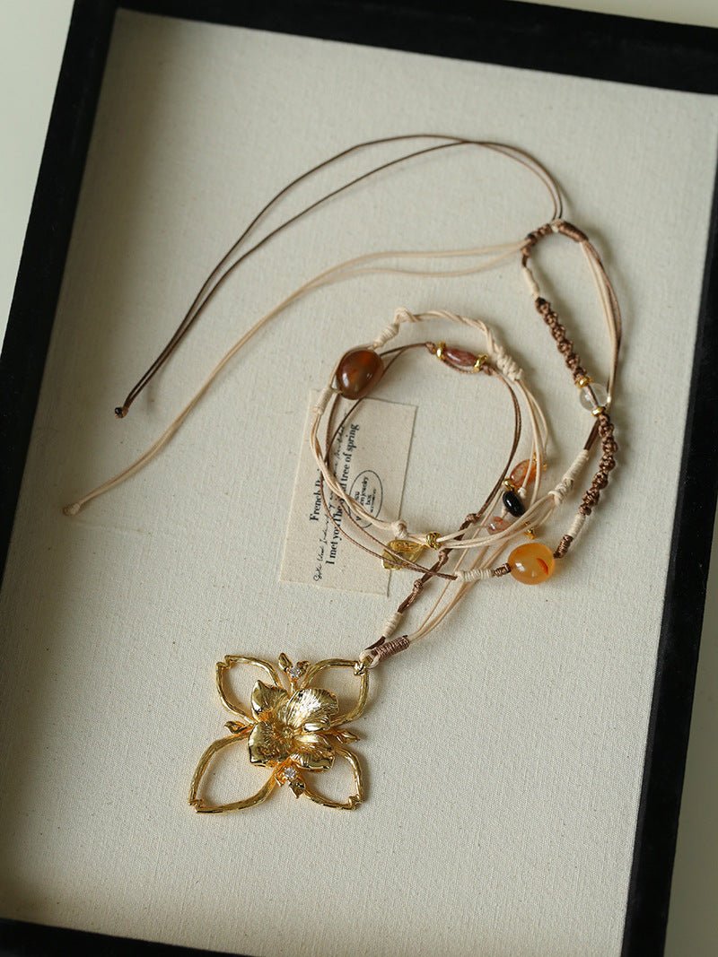 Branch Shadow Braided Necklace - floysun