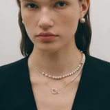 Brushed Bead Long Multi - Layer Wrap OT Chain Necklace - floysun