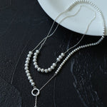Brushed Bead Long Multi - Layer Wrap OT Chain Necklace - floysun