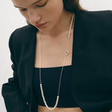 Brushed Bead Long Multi - Layer Wrap OT Chain Necklace - floysun