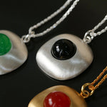 Brushed Geometric Pendant Agate Necklace - floysun