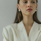 Brushed Wide C - Hoop Earrings - floysun