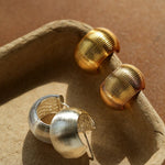 Brushed Wide C - Hoop Earrings - floysun