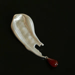 Brushstroke Red Agate Brooch - floysun