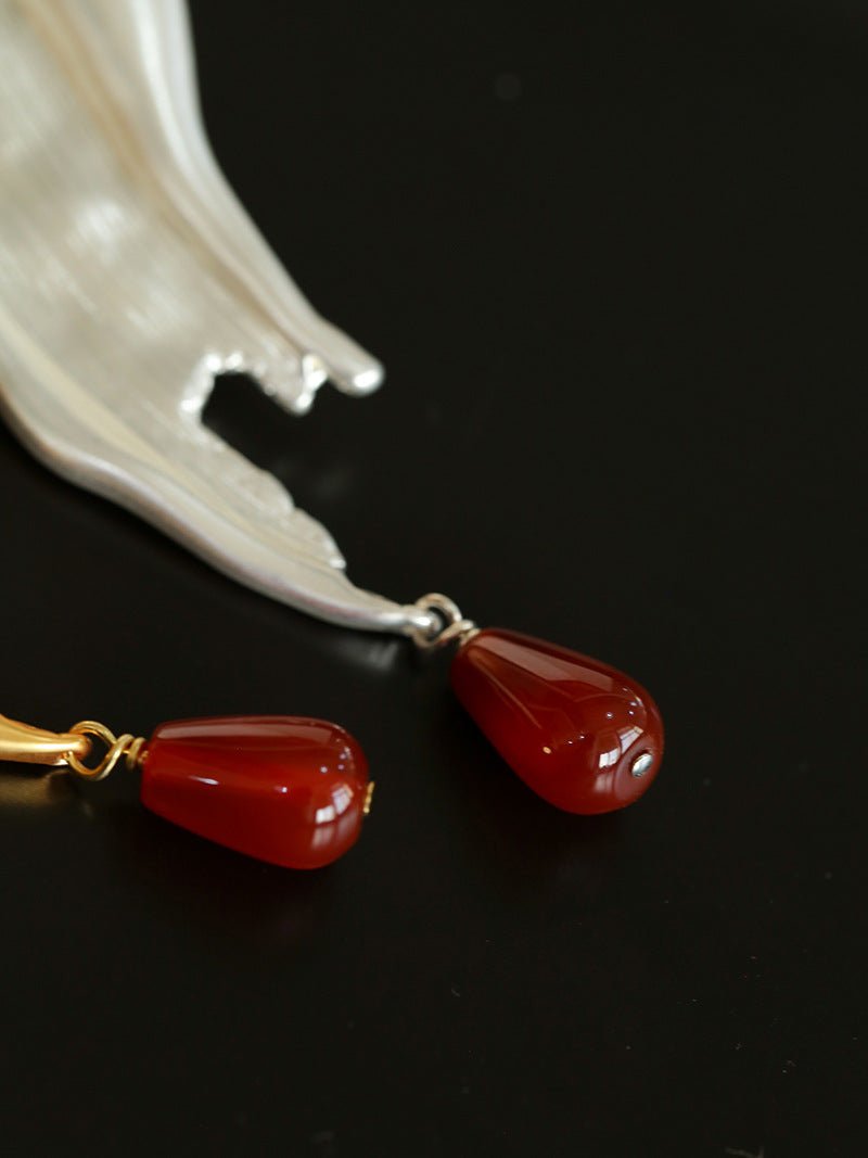 Brushstroke Red Agate Brooch - floysun