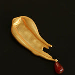 Brushstroke Red Agate Brooch - floysun