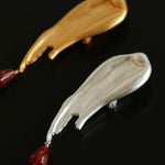Brushstroke Red Agate Brooch - floysun