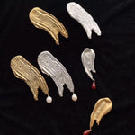 Brushstroke Red Agate Brooch - floysun