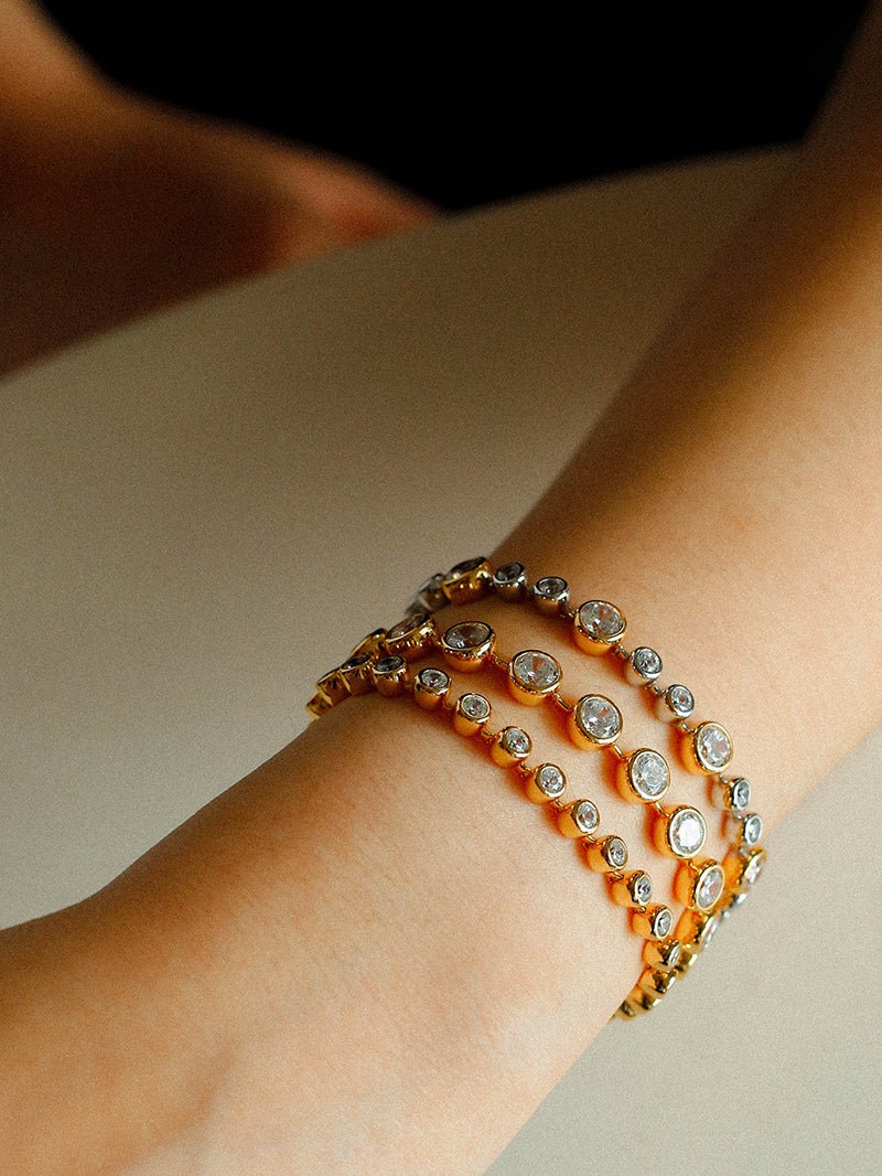 Bubble Pavé Zircon Bracelet - floysun