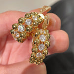 BubbleGlow Pavé Beaded Huggie Stud Earrings - floysun