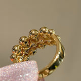 BubbleGlow Pavé Triple Layer Classic Bubble Diamond Ring - floysun