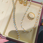 BubbleGlow Pavé Triple Layer Classic Bubble Diamond Ring - floysun