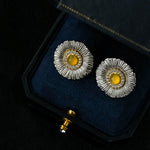 Buccellati - Inspired Daisy Ear Clip Stud Earrings - floysun
