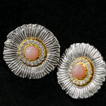 Buccellati - Inspired Daisy Ear Clip Stud Earrings - floysun