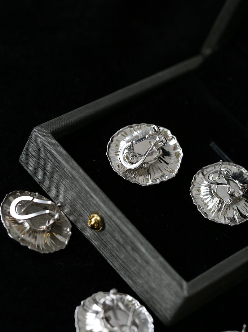Buccellati - Inspired Daisy Ear Clip Stud Earrings - floysun