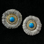 Buccellati - Inspired Daisy Ear Clip Stud Earrings - floysun