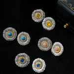 Buccellati - Inspired Daisy Ear Clip Stud Earrings - floysun