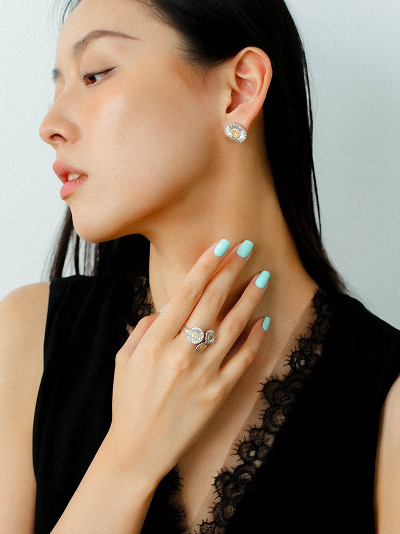 Buccellati - Inspired Daisy Ear Stud - floysun