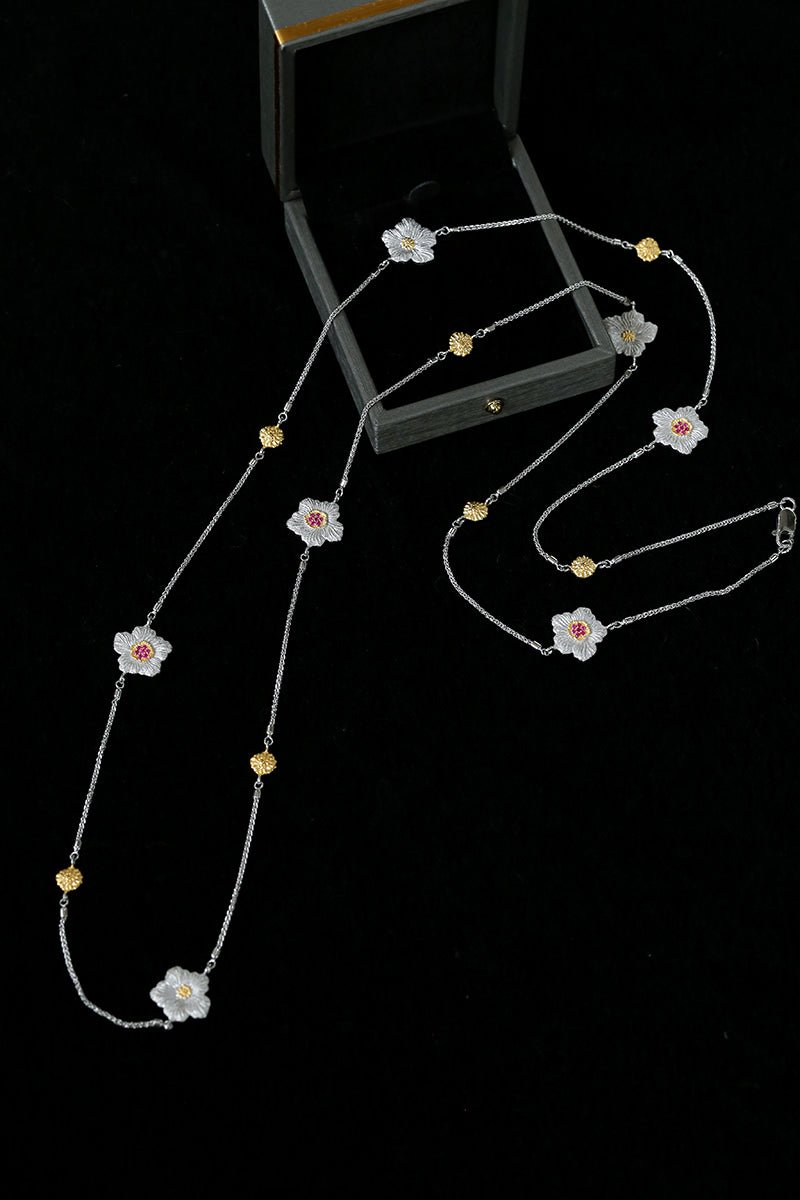 Buccellati - Inspired Daisy & Gardenia Long Necklace - floysun