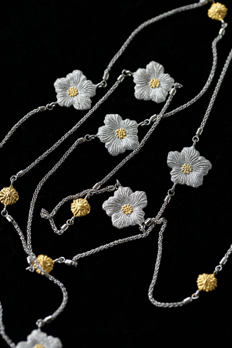 Buccellati - Inspired Daisy & Gardenia Long Necklace - floysun