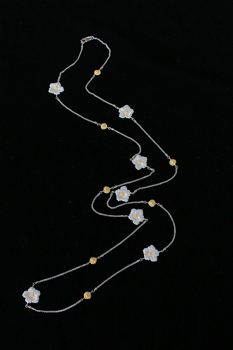 Buccellati - Inspired Daisy & Gardenia Long Necklace - floysun