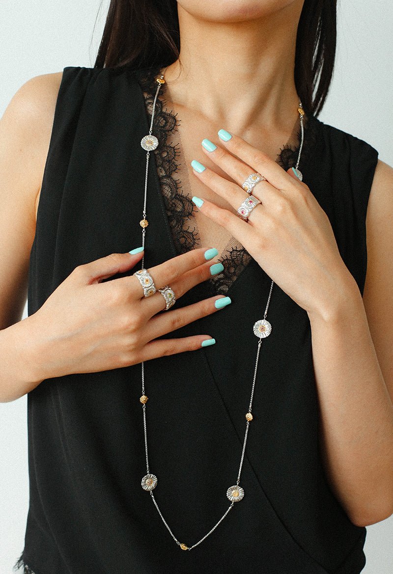 Buccellati - Inspired Daisy Long Necklace - floysun