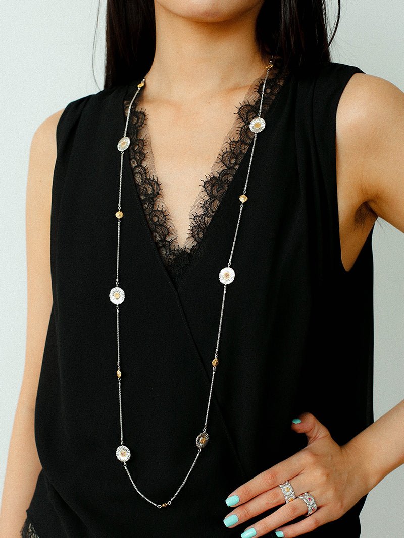 Buccellati - Inspired Daisy Long Necklace - floysun