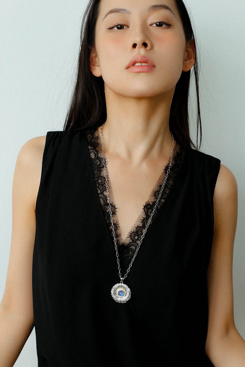 Buccellati - Inspired Daisy Pendant Necklace - floysun