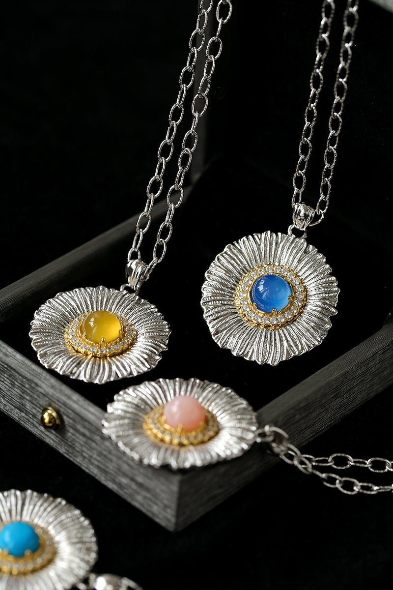 Buccellati - Inspired Daisy Pendant Necklace - floysun