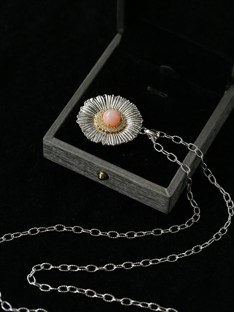 Buccellati - Inspired Daisy Pendant Necklace - floysun
