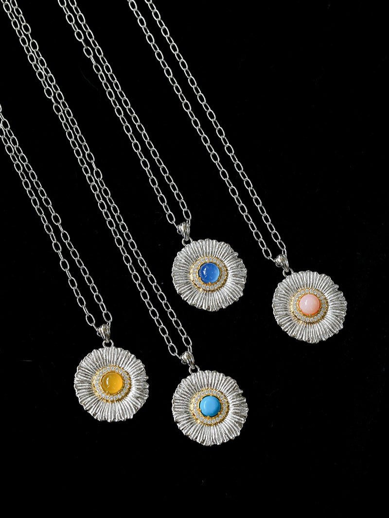 Buccellati - Inspired Daisy Pendant Necklace - floysun