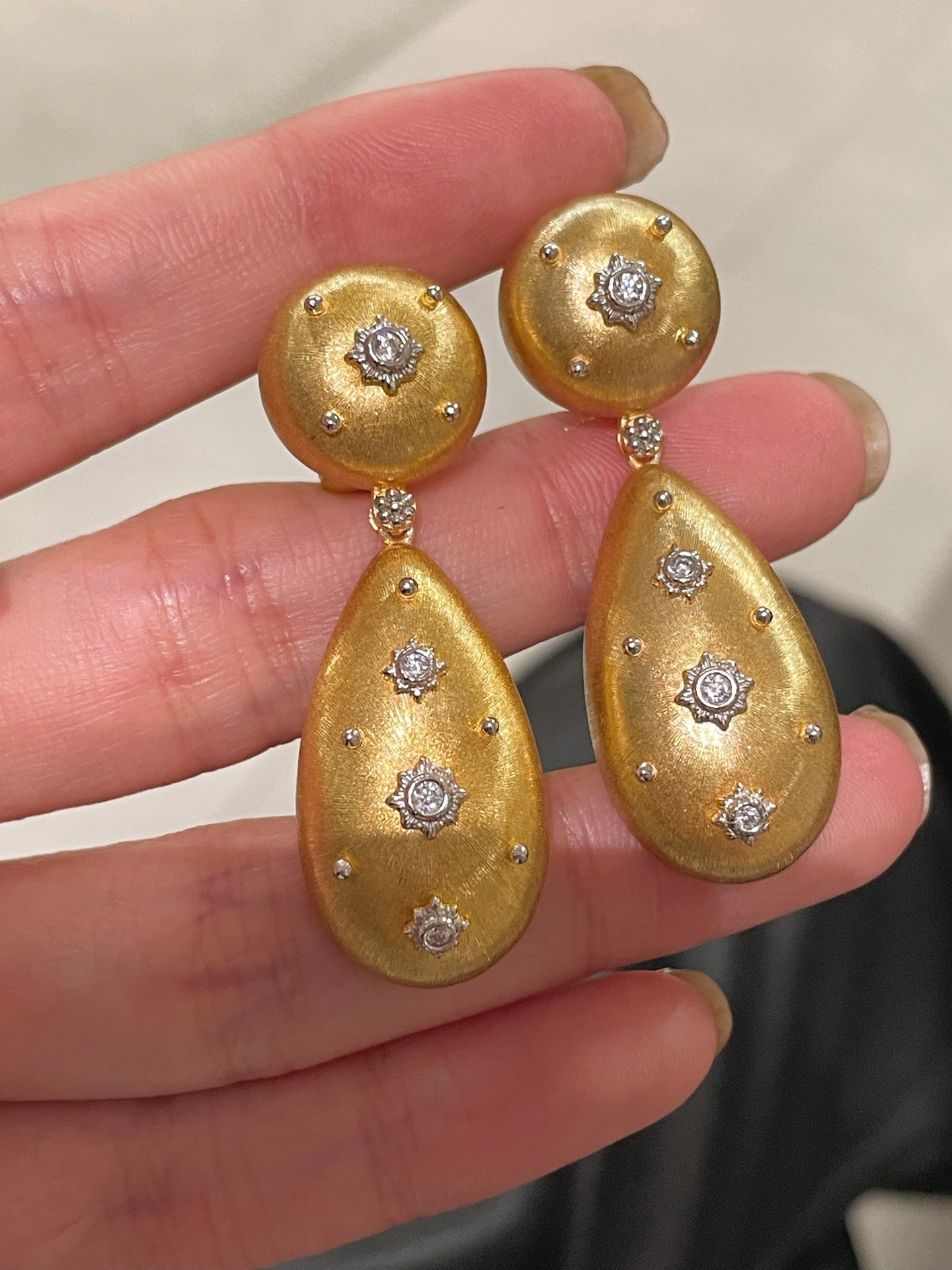 Buccellati - Inspired Double Drop Earrings - floysun