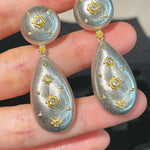 Buccellati - Inspired Double Drop Earrings - Silver - floysun