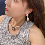 Buccellati - Inspired Double Drop Earrings - Silver - floysun