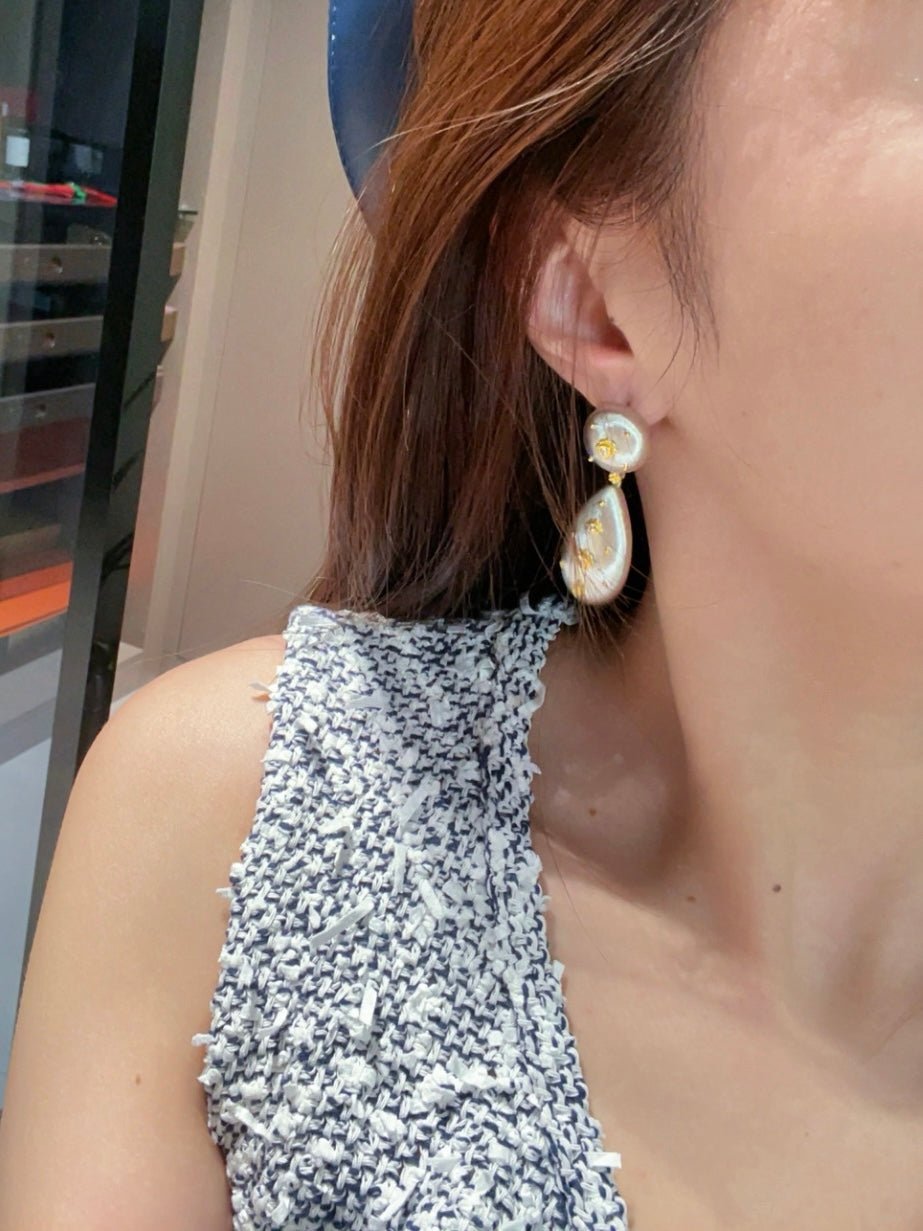 Buccellati - Inspired Double Drop Earrings - Silver - floysun
