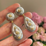 Buccellati - Inspired Double Drop Earrings - Silver - floysun