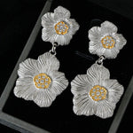 Buccellati - Inspired Gardenia Flower Drop Earrings - floysun