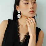 Buccellati - Inspired Gardenia Flower Drop Earrings - floysun