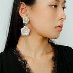 Buccellati - Inspired Gardenia Flower Drop Earrings - floysun