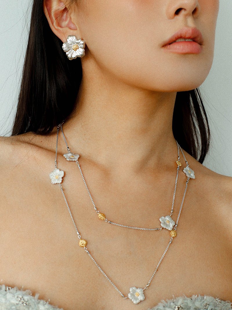 Buccellati - Inspired Gardenia Flower Stud Earrings - floysun