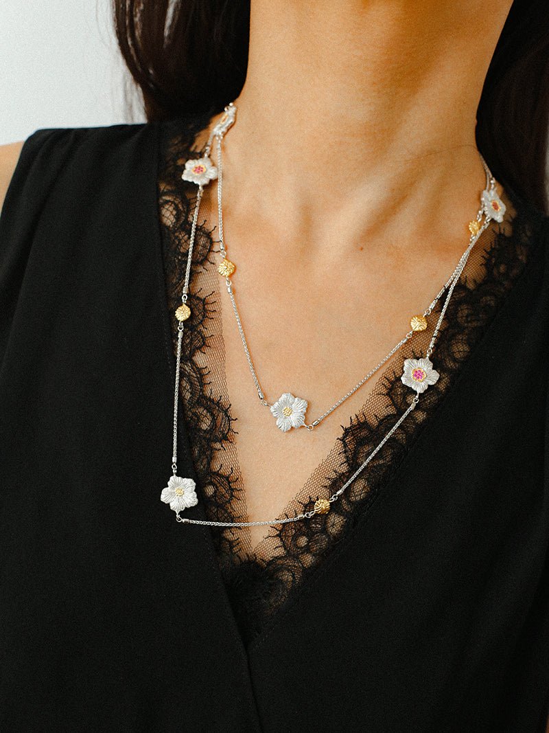 Buccellati - Inspired Gardenia Long Necklace - floysun