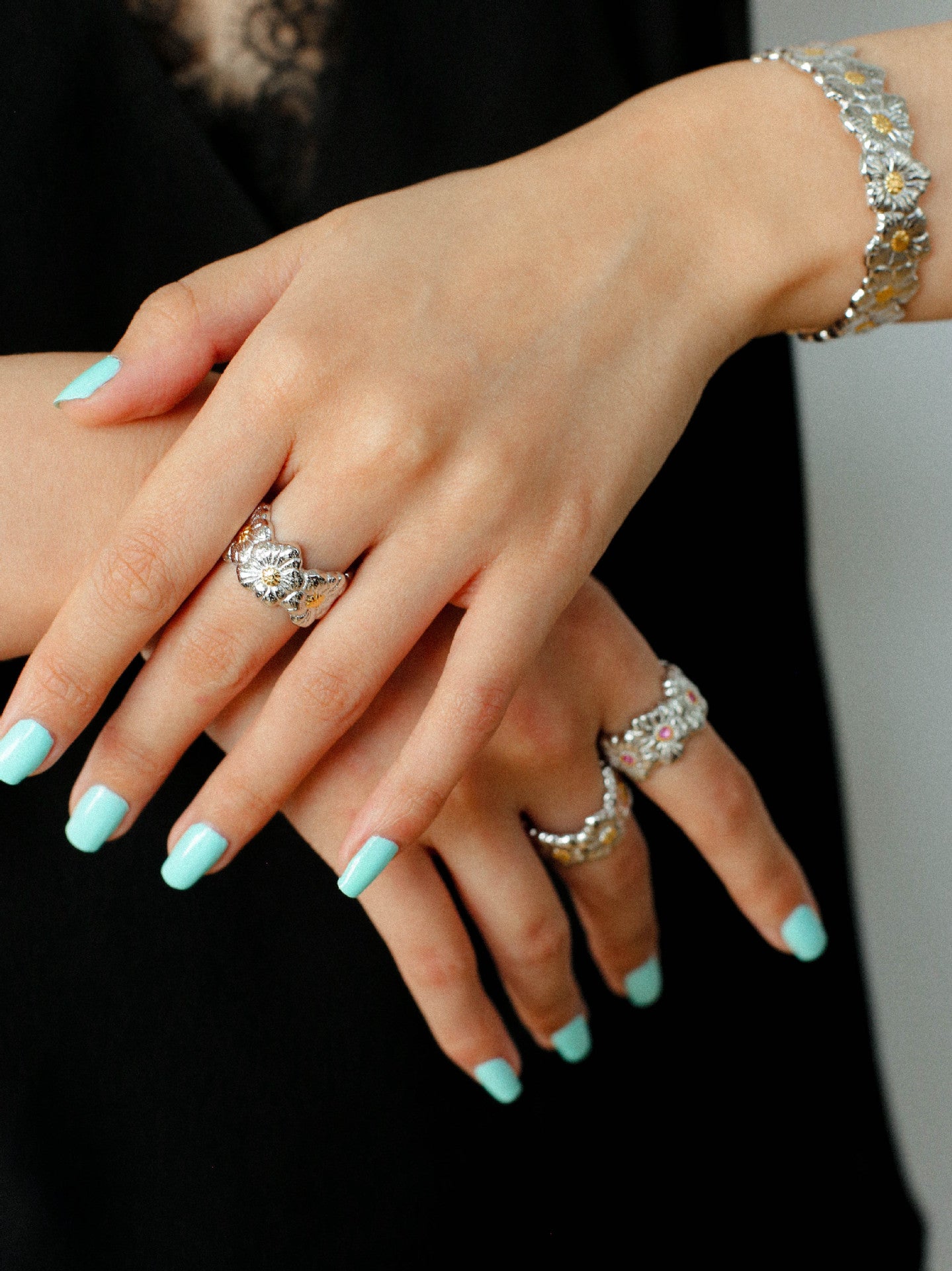 Buccellati - Inspired Gardenia Open Ring 925 Silver - floysun