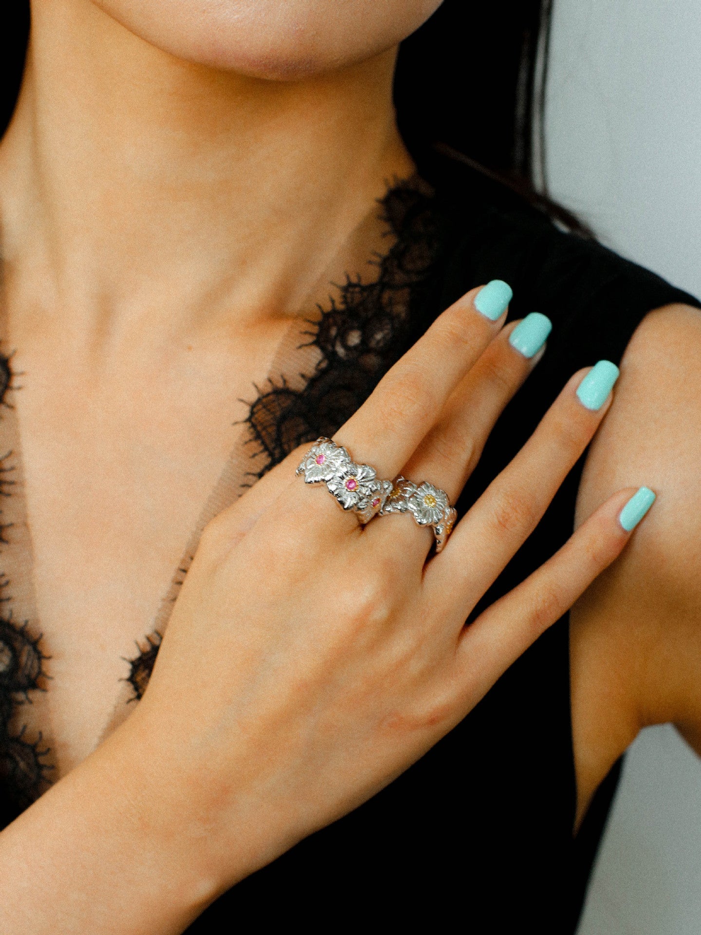 Buccellati - Inspired Gardenia Open Ring 925 Silver - floysun