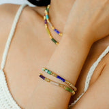 Candy - Colored Natural Stone Rainbow Beaded Bracelet - Rainbow Color Design - floysun