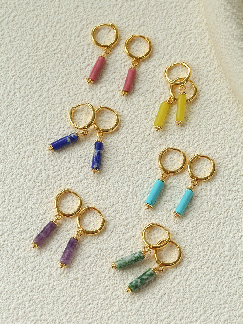 Candy Gemstone Drop Earrings - floysun