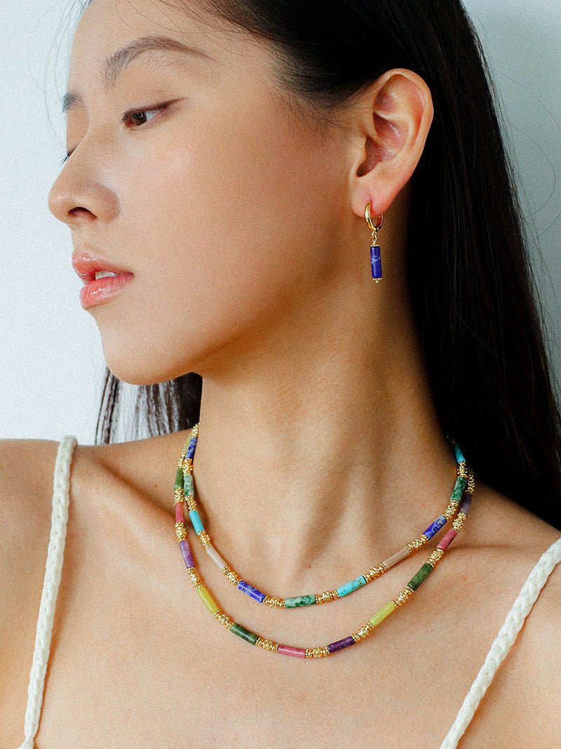 Candy Gemstone Drop Earrings - floysun