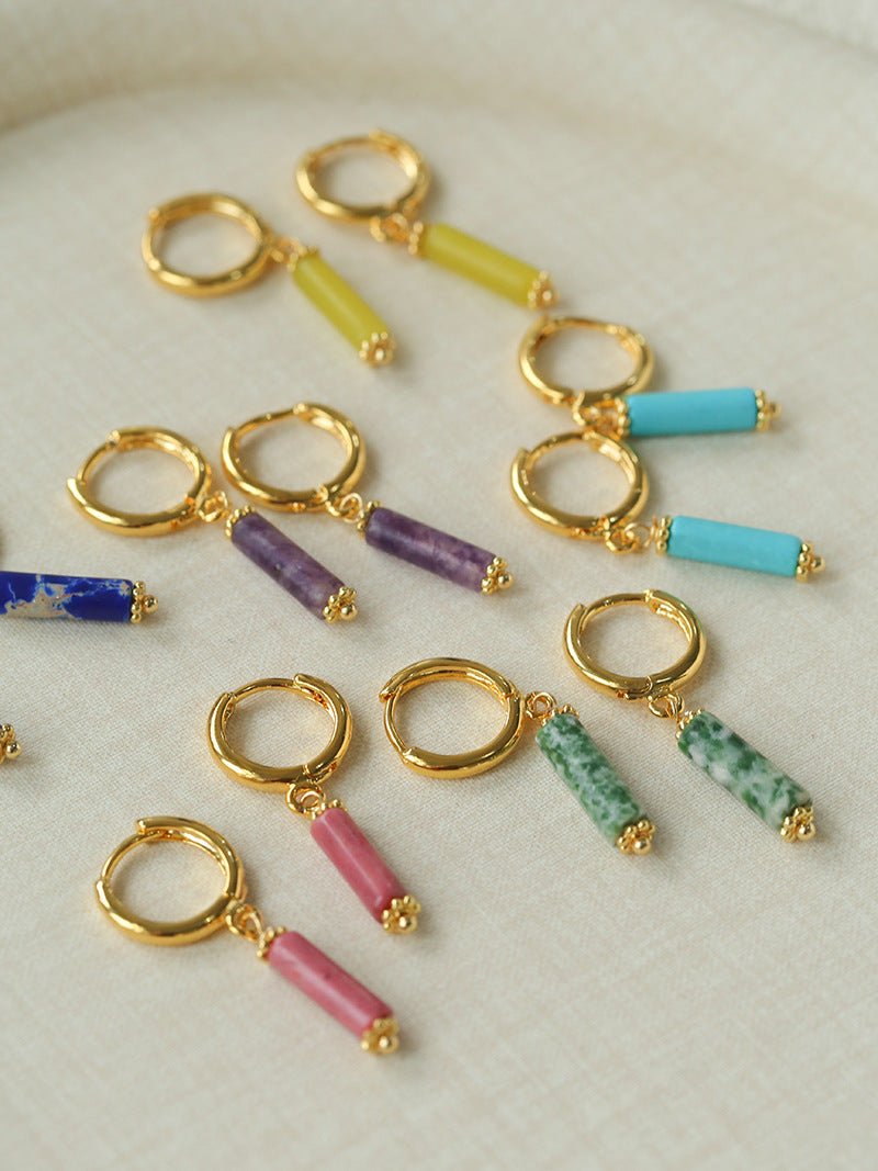Candy Gemstone Drop Earrings - floysun